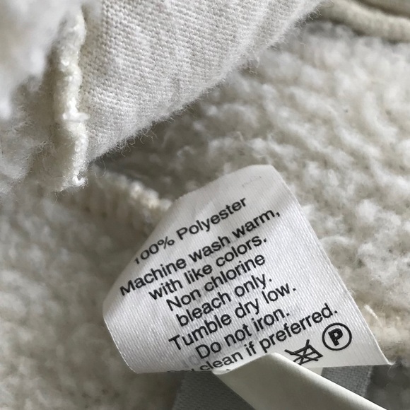 J Crew Ivory Crop Half Zip Polartec Fleece Pullover Sweater - Picture 10 of 10